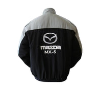 Mazda MX-5 Miata Gray Black Vintage Racing Performance Jacket | DASH RACEGEAR