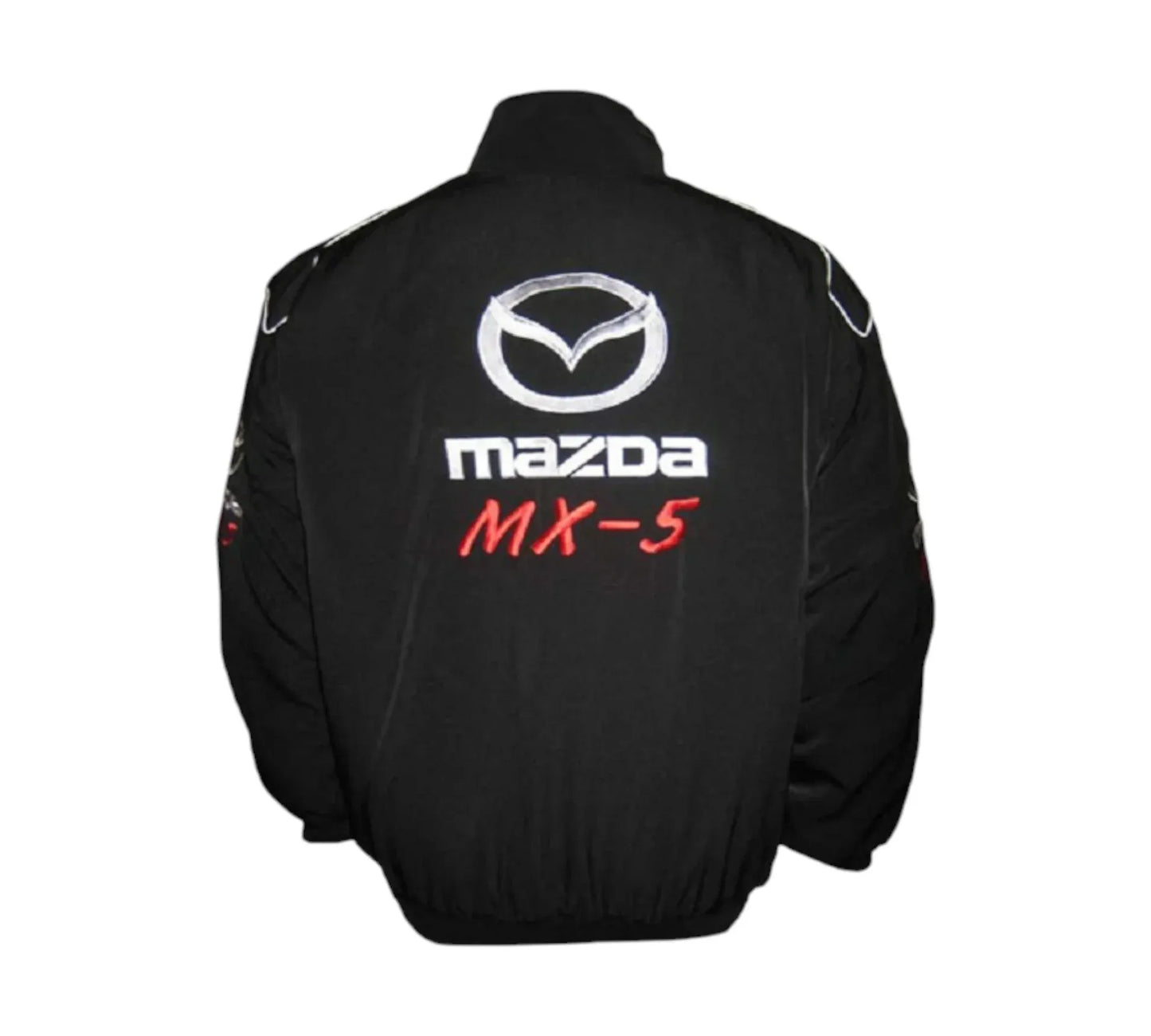 Mazda MX-5 Miata Black Stealth Vintage Racing Performance Jacket | DASH RACEGEAR