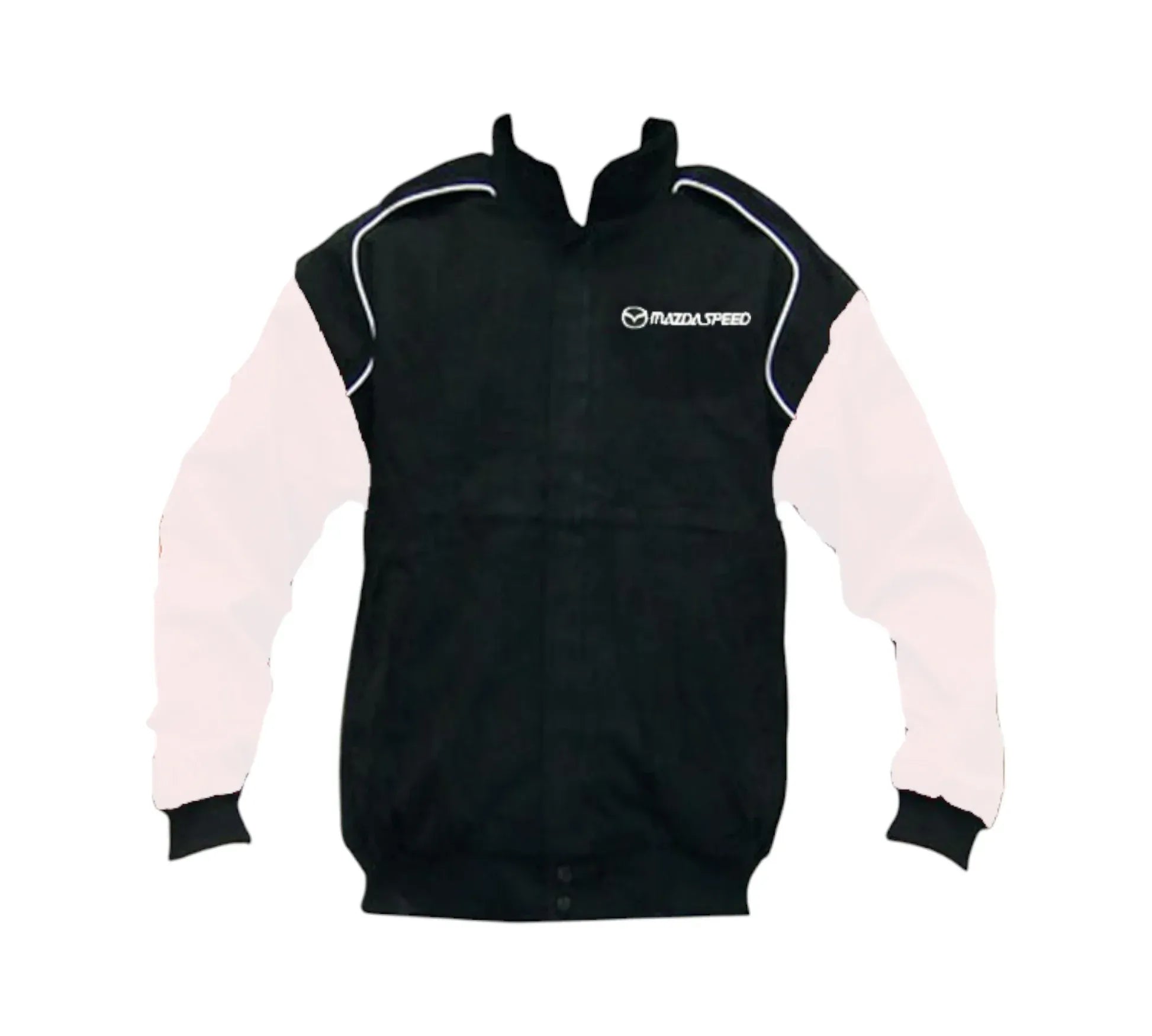 Mazda Mazdaspeed Black White Vintage Racing Jacket | DASH RACEGEAR