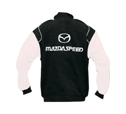 Mazda Mazdaspeed Black White Vintage Racing Jacket | DASH RACEGEAR