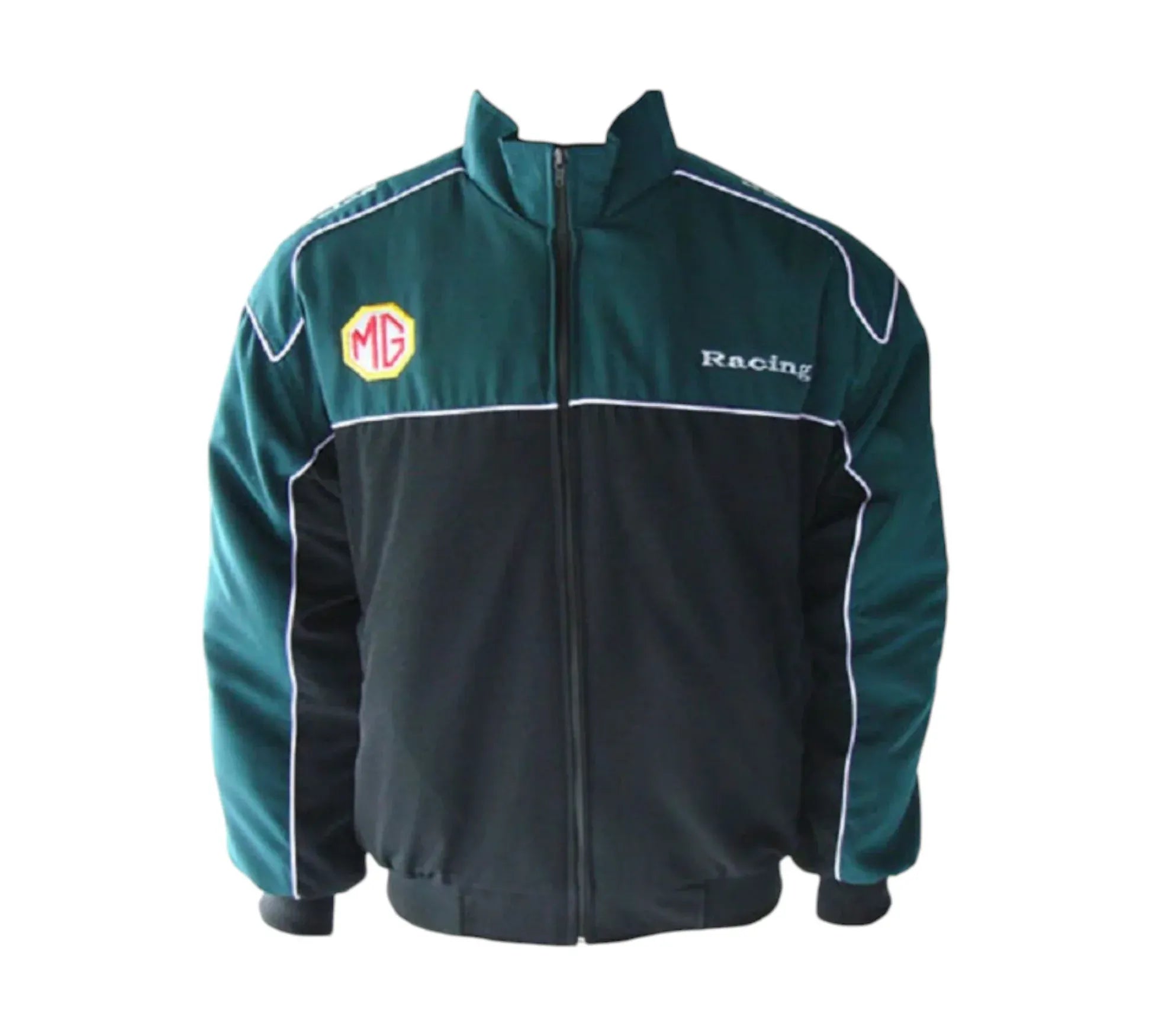 MG Vintage Racing Jacket Black Green Premium | DASH RACEGEAR