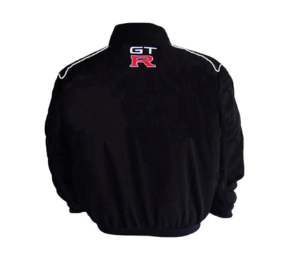 Nissan GTR Vintage Racing Jacket Black – Motorsport Style | DASH RACEGEAR