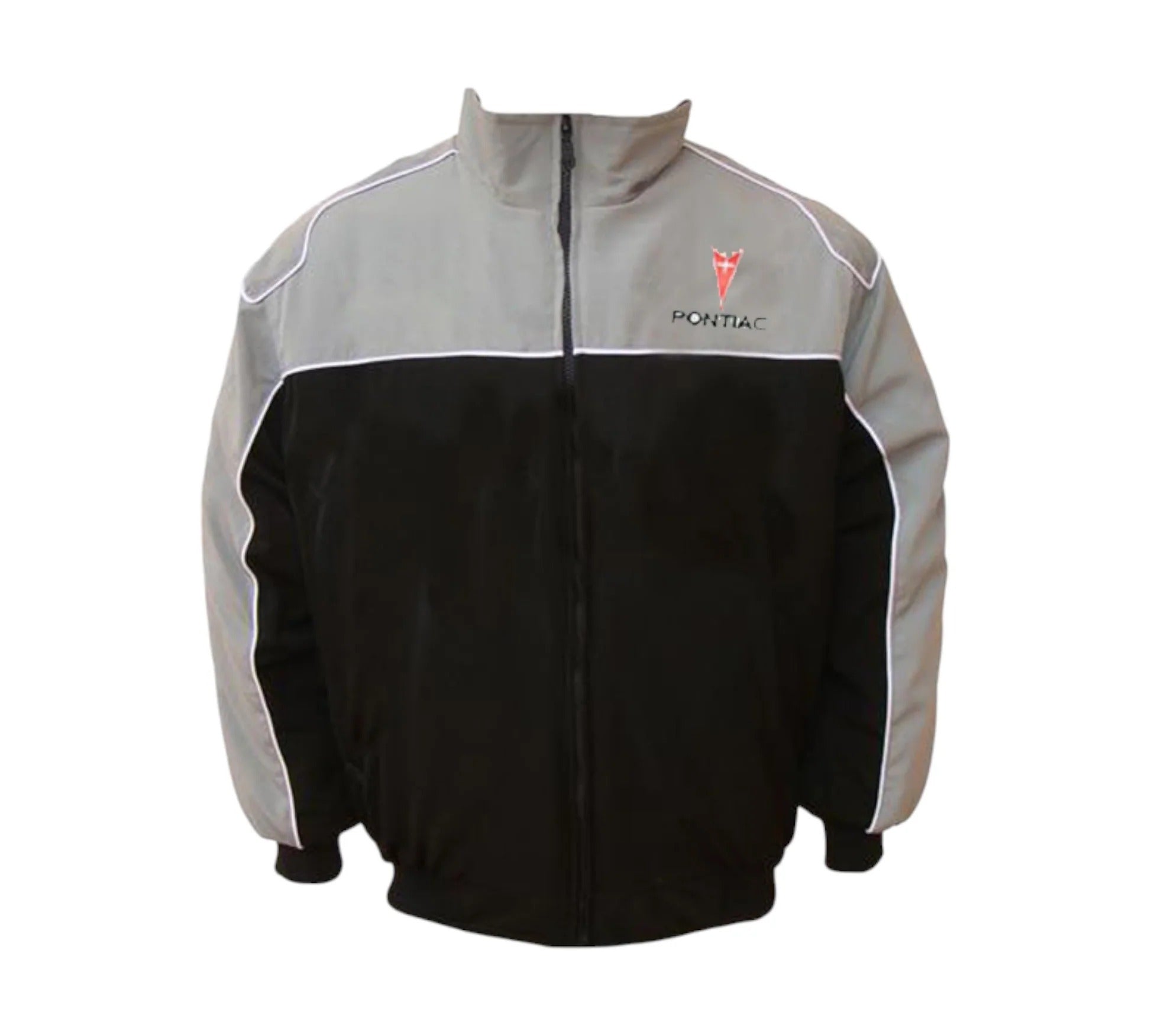 Pontiac Solstice GXP Vintage Racing Jacket Light Gray Black | DASH RACEGEAR