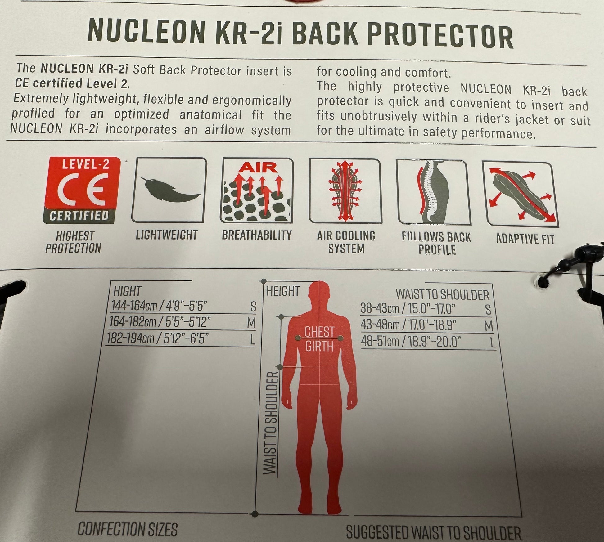 Alpinestars Nucleon KR-2i Back Protector Insert | DASH RACEGEAR