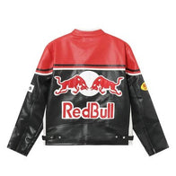 Red Bull Racing Vintage Leather Jacket – Classic Motorsport Edition | DASH RACEGEAR