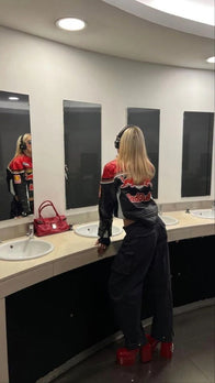 Red Bull Racing Vintage Leather Jacket – Classic Motorsport Edition | DASH RACEGEAR