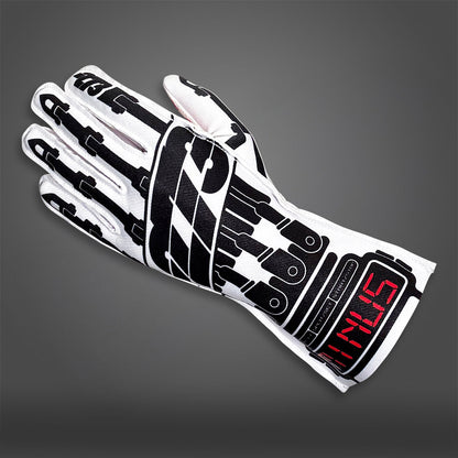 SUPERVILLAIN White/Black/Red - Glove | DASH RACEGEAR
