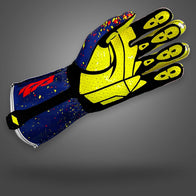 DRIP EVO - Blue/Fluo-Yellow/Fluo-Red - Glove | DASH RACEGEAR