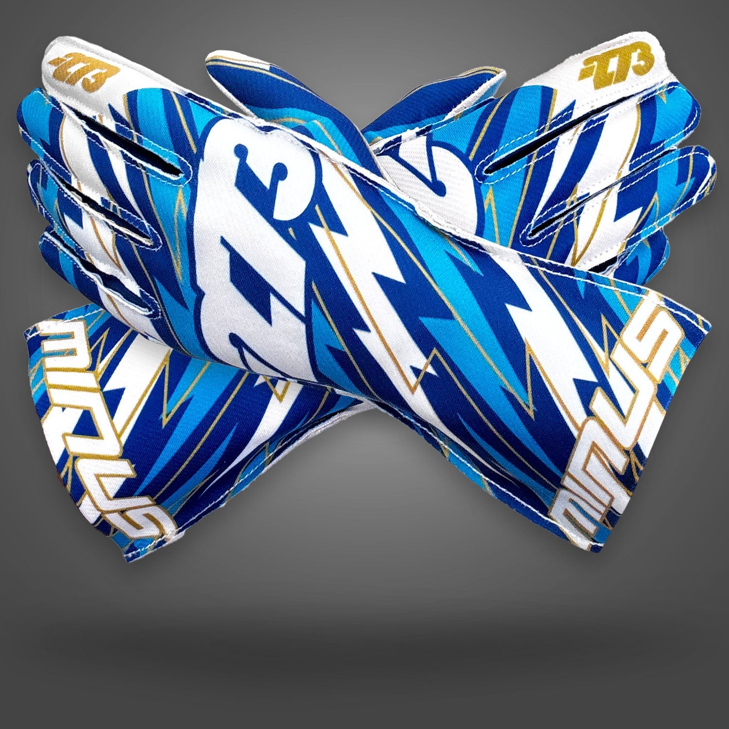 BLITZ V3 - Blue/White/Gold - Glove | DASH RACEGEAR