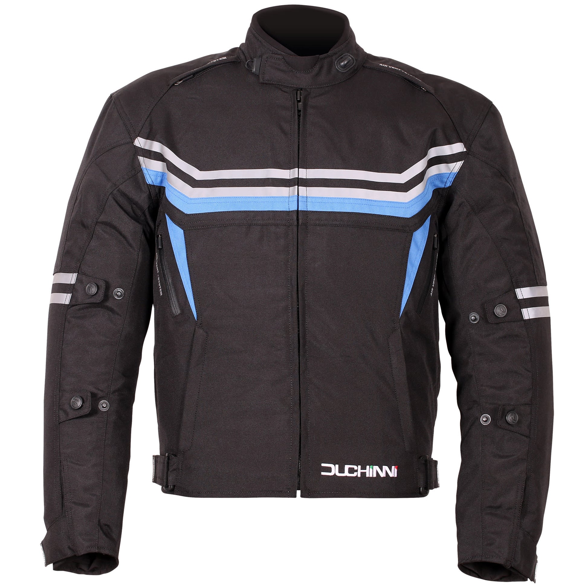 Duchinni Archer Textile Jacket - Black / Blue by Duchinni - clearance motorcycle jacket
