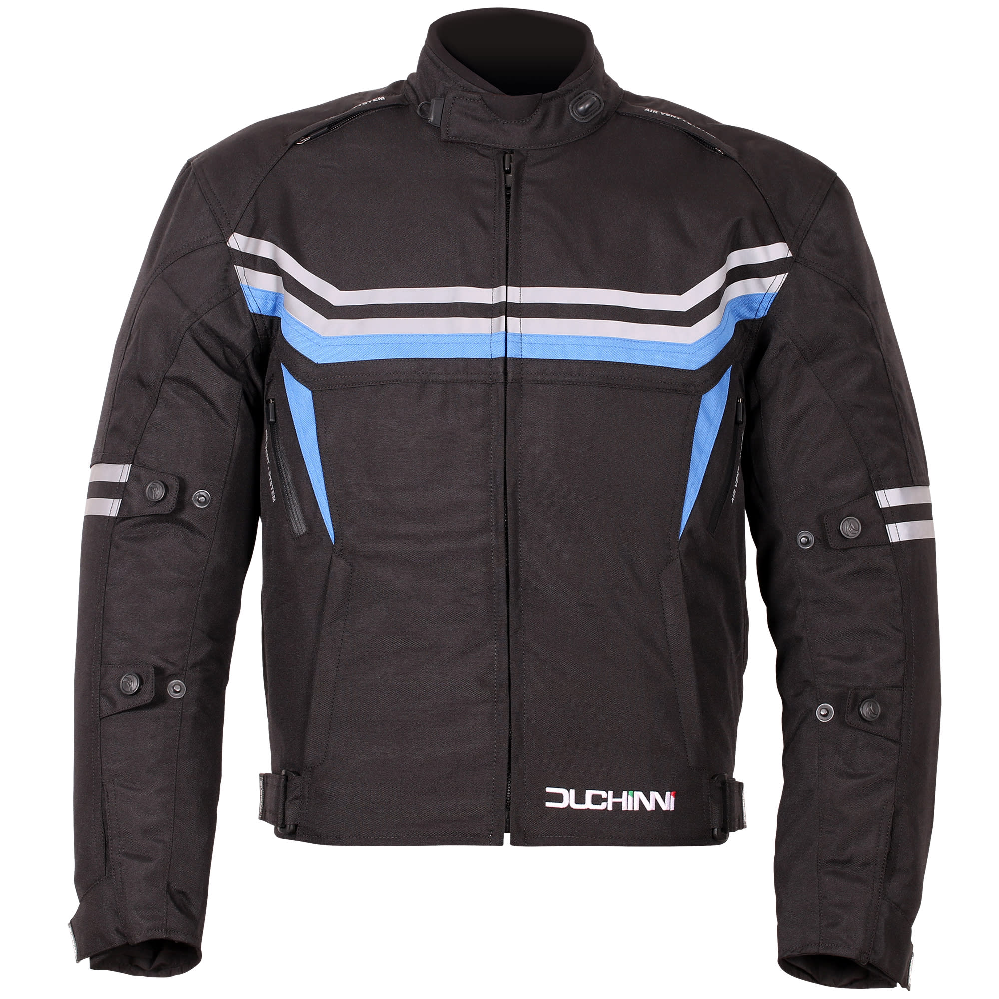 Duchinni Archer Textile Jacket - Black / Blue by Duchinni - clearance motorcycle jacket
