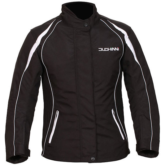 Duchinni Ladies Vienna Textile Jacket - Black / White by Duchinni - clearance motorcycle jacket
