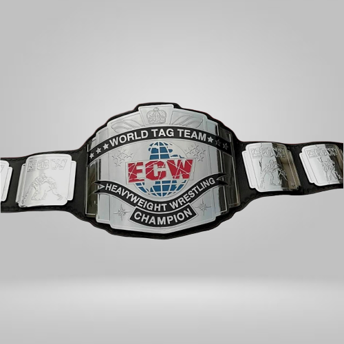 ECW WORLD TAG TEAM WRESTLING CHAMPIONSHIP BELT ZINC PLATE REPLICA - image 1 | DASH RACEGEAR