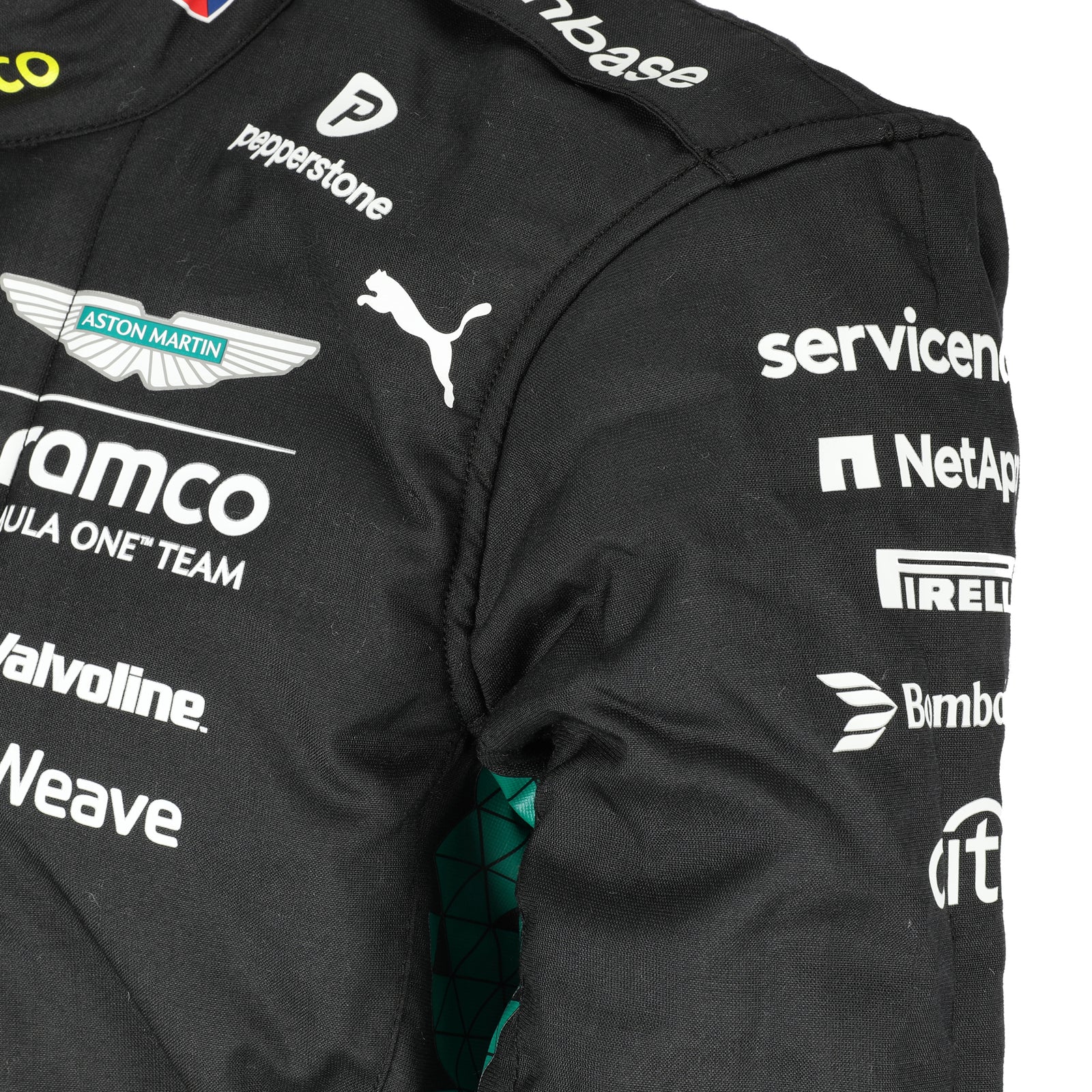  Drugovich name, Brazilian flag and Aramco details on the 2025 Aston Martin F1 race suit – Dash Racegear.