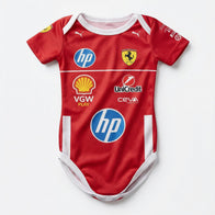 Ferrari Inspired Baby Bodysuit Onesie 2025 front view baby onesie by Dash Racegear