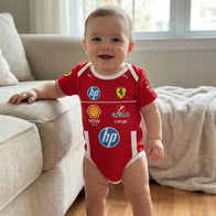 Ferrari Inspired Baby Bodysuit Onesie 2025 lifestyle view for baby sports fans