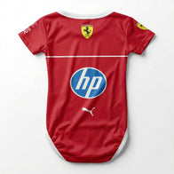 Ferrari Inspired Baby Bodysuit Onesie 2025 back view baby onesie by Dash Racegear