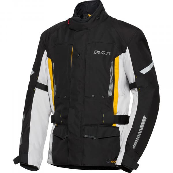 FLM Touring 3.0 Textile Jacket - Black / Grey / Yellow by FLM - clearance motorcycle jacket