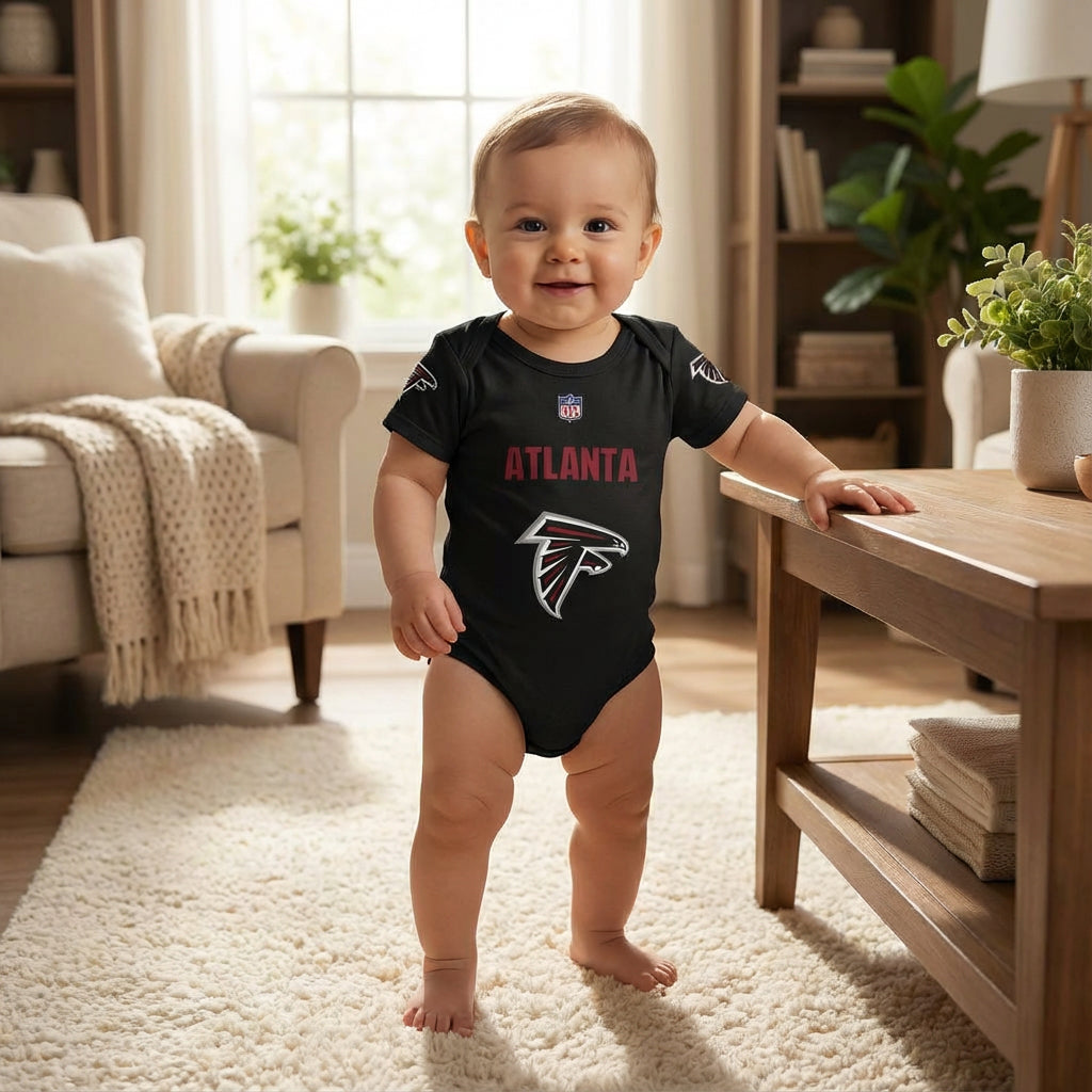 Atlanta Baby Jumpsuit lifestyle view for baby sports fans