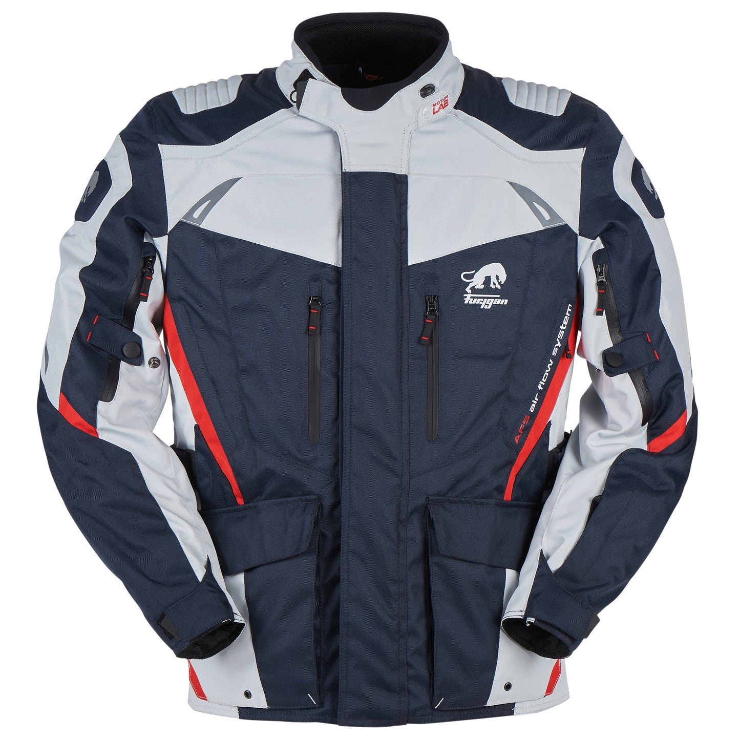Furygan Apalaches Textile Jacket - Blue / Pearl / Red by Furygan - clearance motorcycle jacket