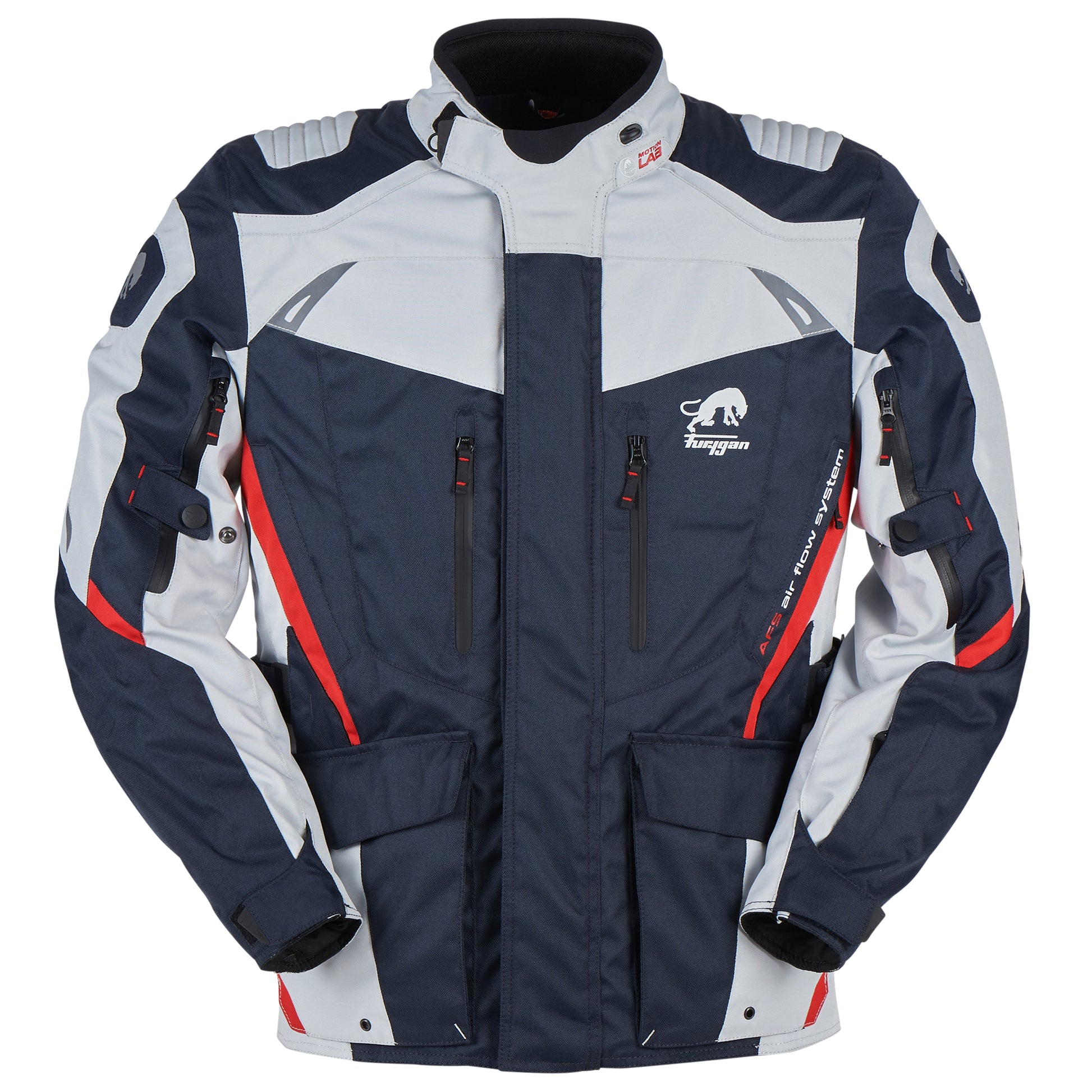 Furygan Apalaches Textile Jacket - Blue / Pearl / Red by Furygan - clearance motorcycle jacket