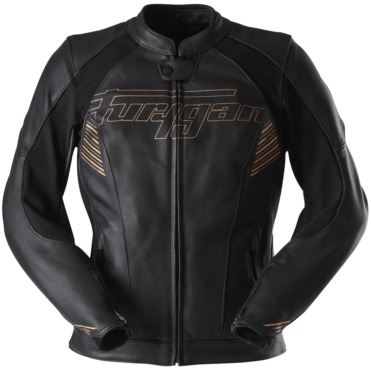 Furygan Ladies Alba Leather Jacket - Black / Gold by Furygan - clearance motorcycle jacket