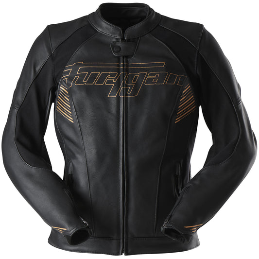 Furygan Ladies Alba Leather Jacket - Black / Gold by Furygan - clearance motorcycle jacket