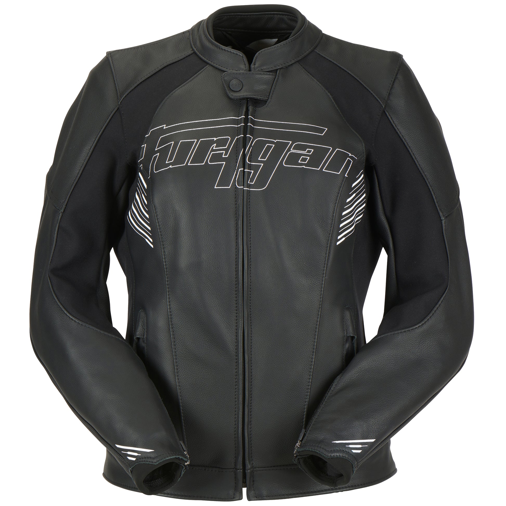 Furygan Ladies Alba Leather Jacket - Black / White by Furygan - clearance motorcycle jacket