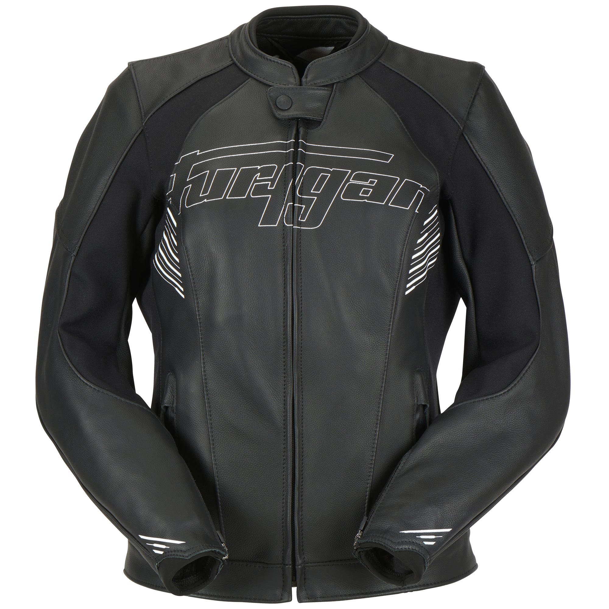 Furygan Ladies Alba Leather Jacket - Black / White by Furygan - clearance motorcycle jacket