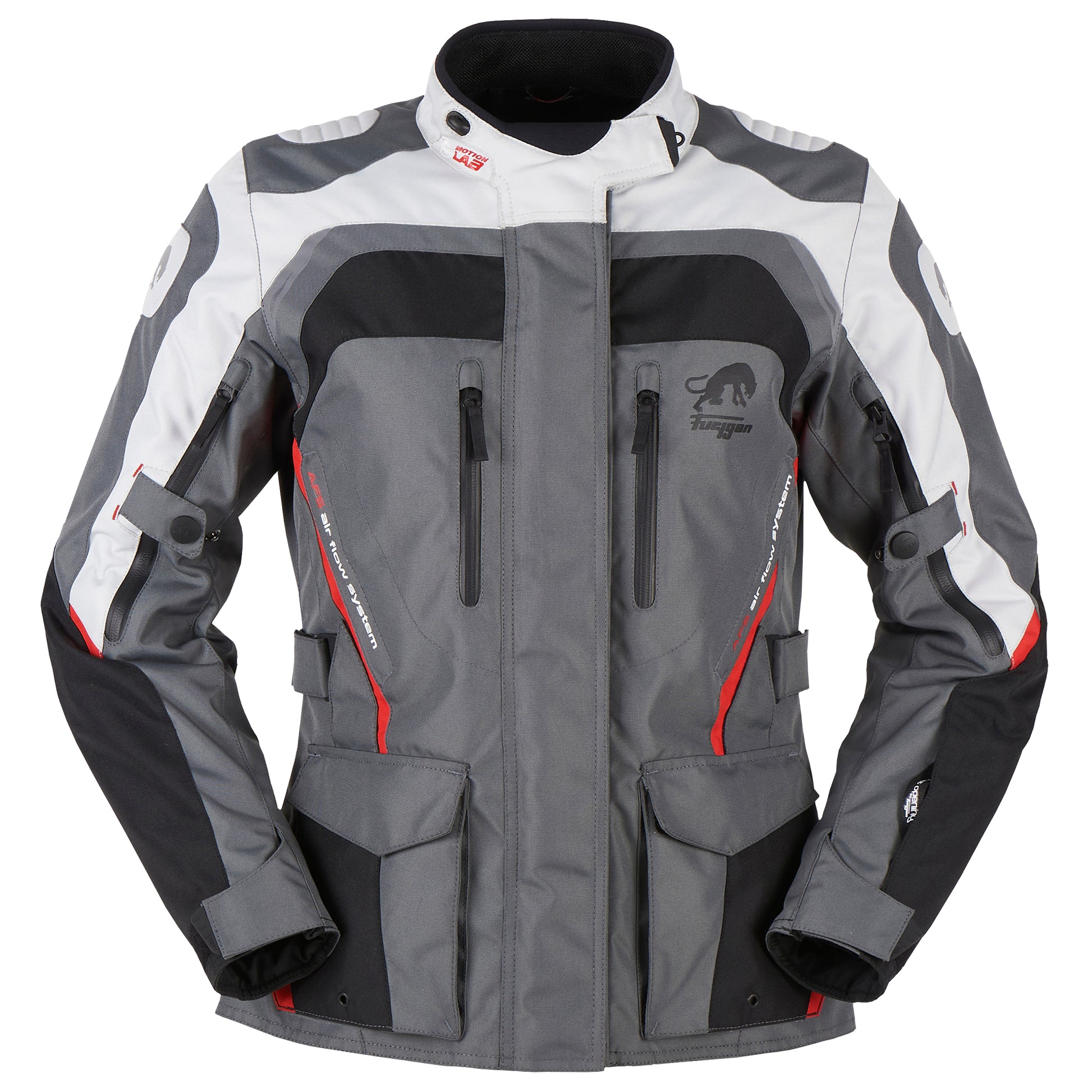 Furygan Ladies Apalaches Textile Jacket - Black / Grey / Red by Furygan - clearance motorcycle jacket