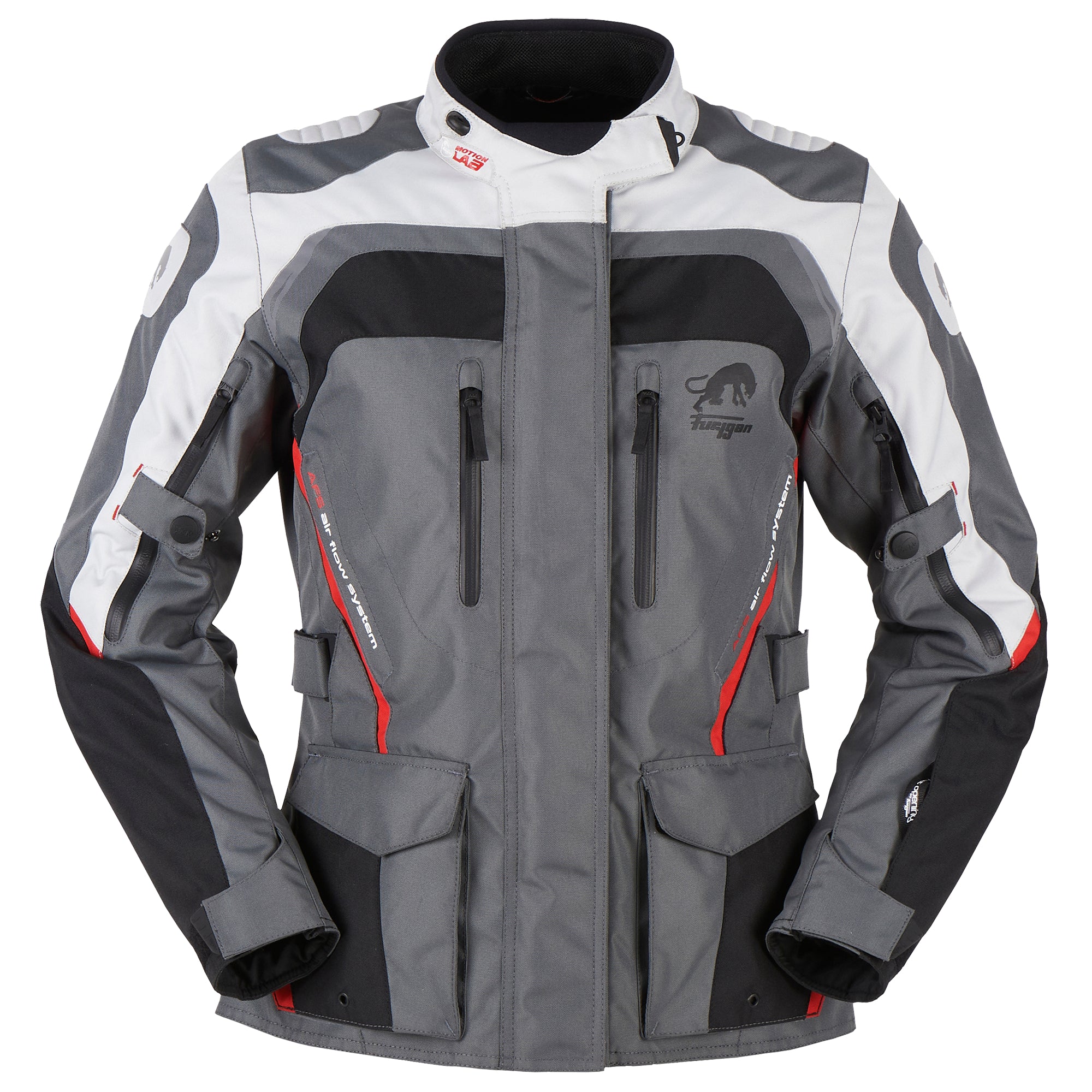 Furygan Ladies Apalaches Textile Jacket - Black / Grey / Red by Furygan - clearance motorcycle jacket