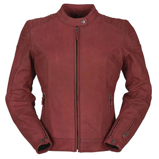 Furygan Ladies Debbie Leather Jacket - Bordeaux by Furygan - clearance motorcycle jacket