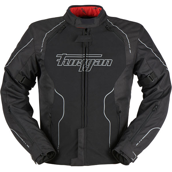 Furygan Legacy 2W1 Textile Jacket - Black / Reflective Grey by Furygan - clearance motorcycle jacket