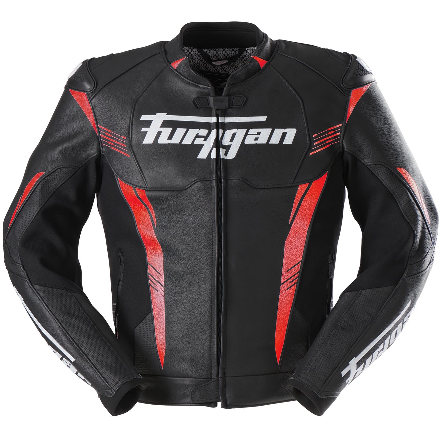 Furygan Pro One Leather Jacket - Black / Red / White by Furygan - clearance motorcycle jacket