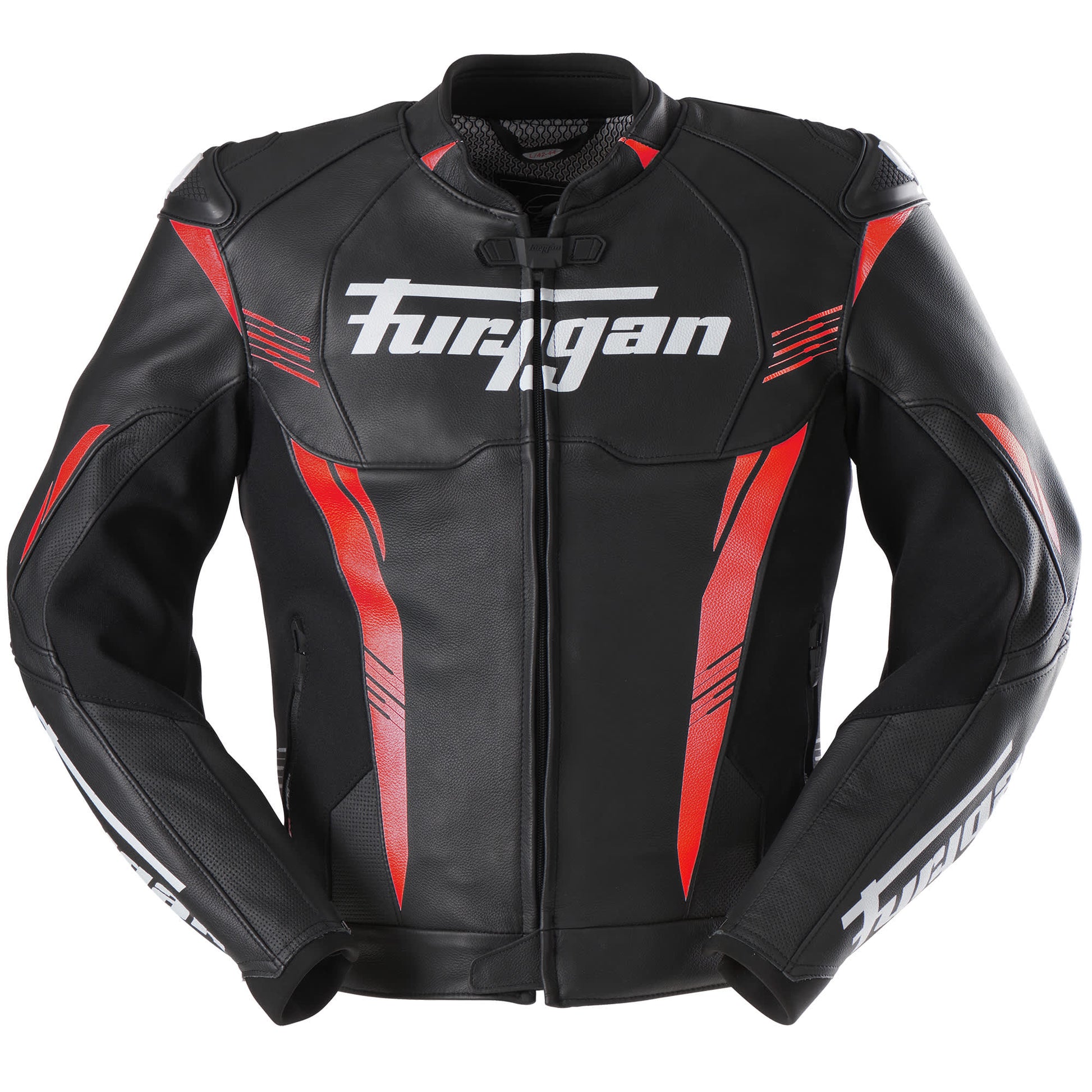 Furygan Pro One Leather Jacket - Black / Red / White by Furygan - clearance motorcycle jacket