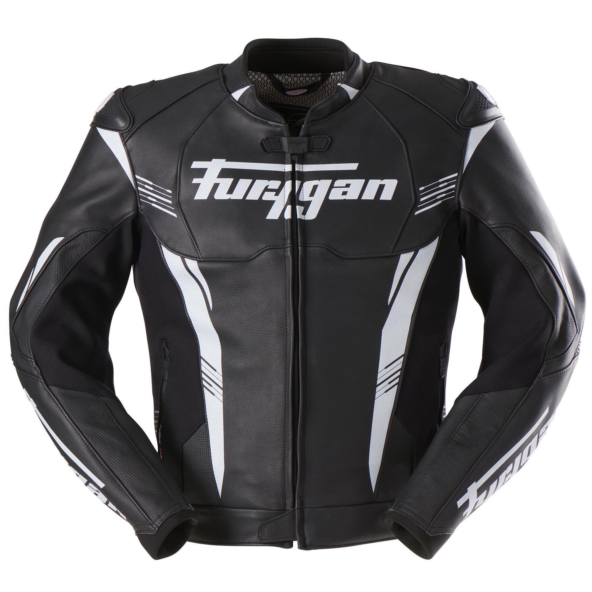 Furygan Pro One Leather Jacket - Black / White by Furygan - clearance motorcycle jacket