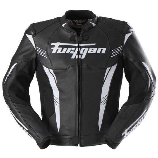Furygan Pro One Leather Jacket - Black / White by Furygan - clearance motorcycle jacket