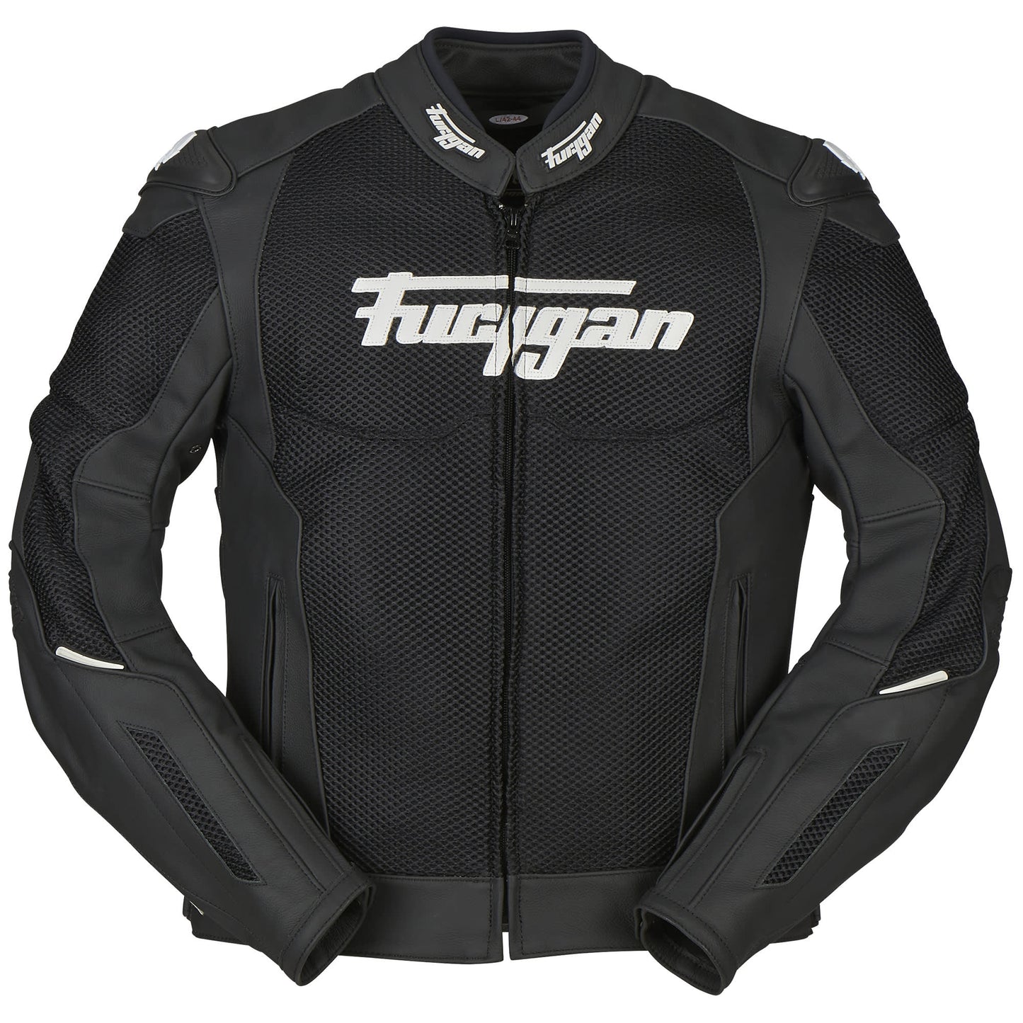Furygan Speed Mesh Evo Leather Jacket - Black / White by Furygan - clearance motorcycle jacket