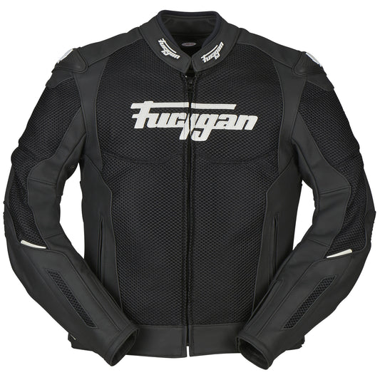 Furygan Speed Mesh Evo Leather Jacket - Black / White by Furygan - clearance motorcycle jacket