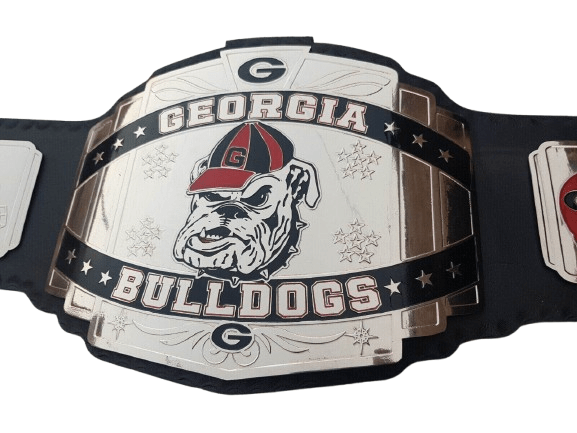 Georgia Bulldog Customized Title New Belt 2mm brass plates Black - 1 | Dash Racegear