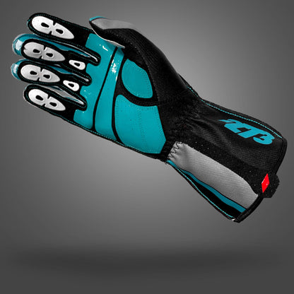 GP-R Black/Green/Silver - Glove | DASH RACEGEAR