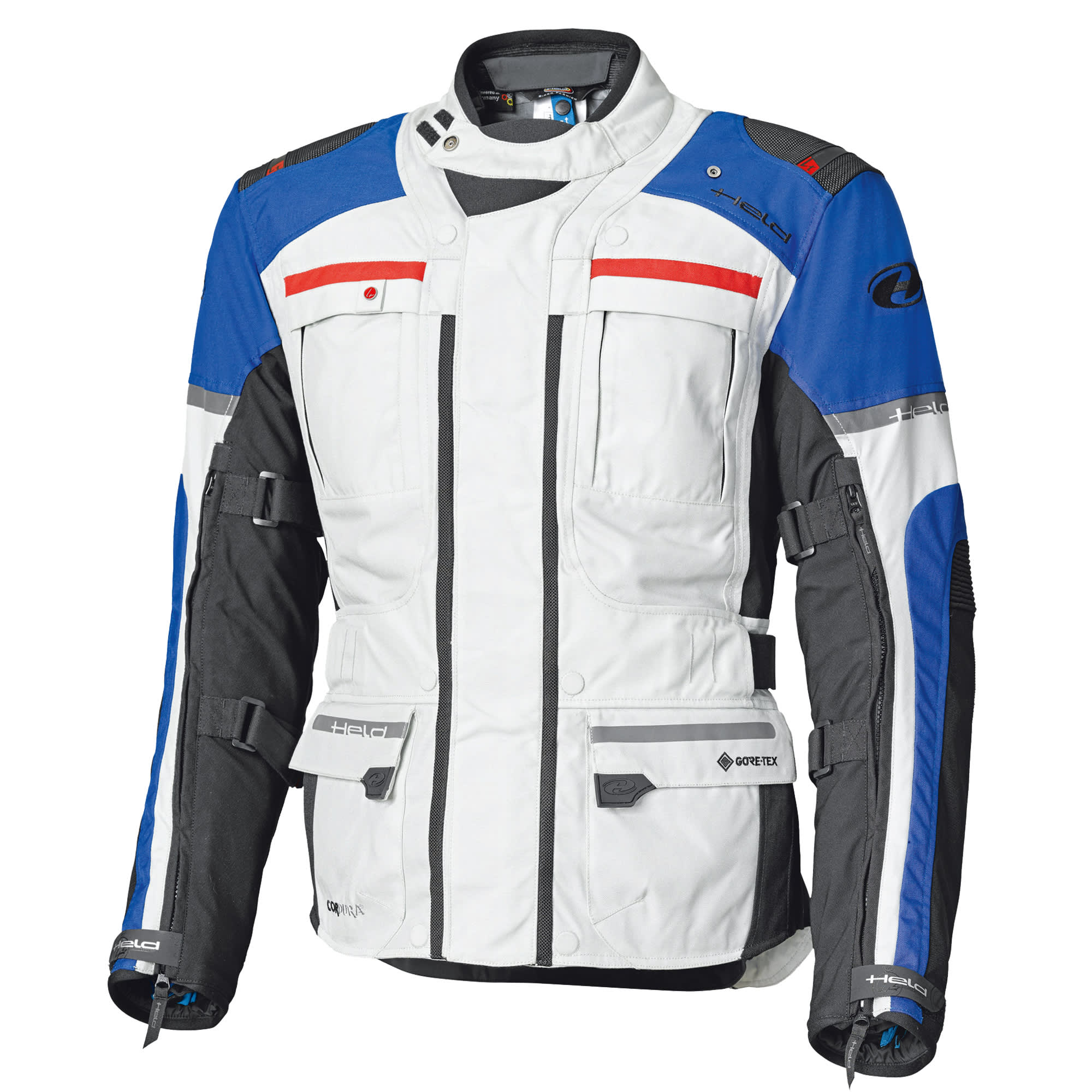 Held Carese Evo Textile Jacket - Grey / Blue by Held - clearance motorcycle jacket