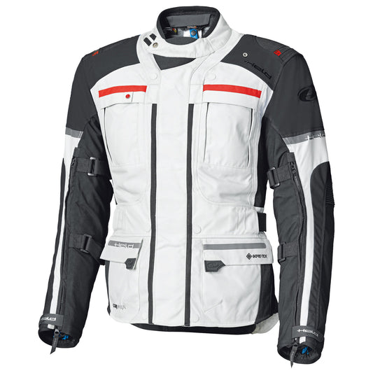 Held Carese Evo Textile Jacket - Grey / Red by Held - clearance motorcycle jacket