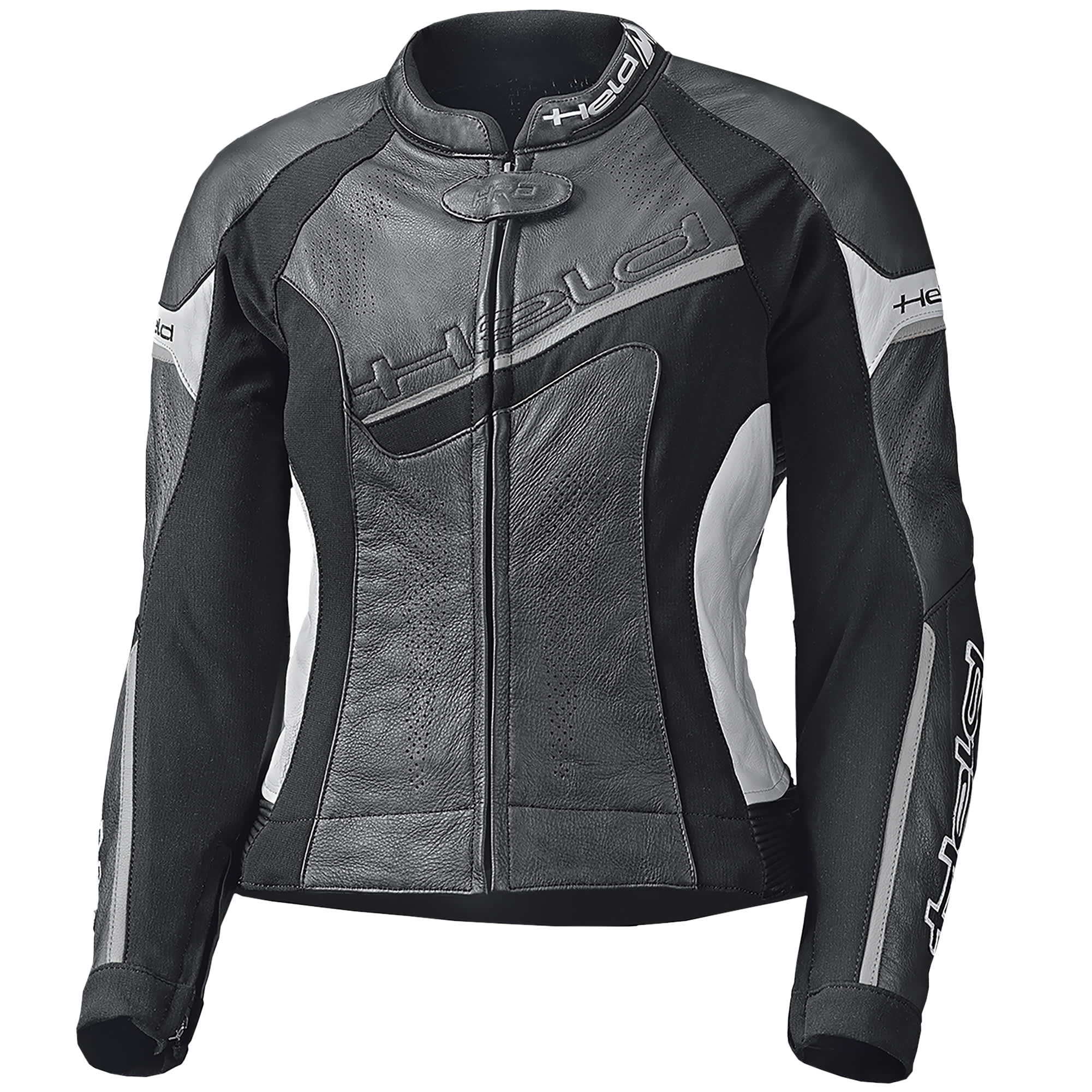 Held Ladies Debbie 2 Leather Jacket - Black / White by Held - clearance motorcycle jacket