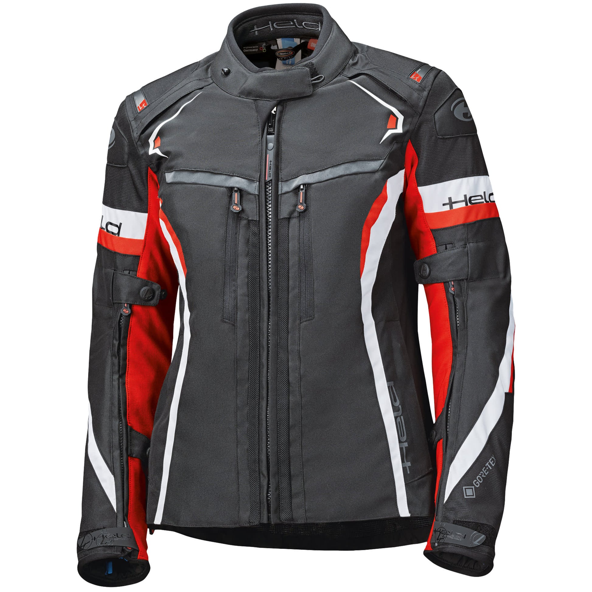 Held Ladies Imola ST Gore-Tex Textile Jacket - Black / White / Red by Held - clearance motorcycle jacket