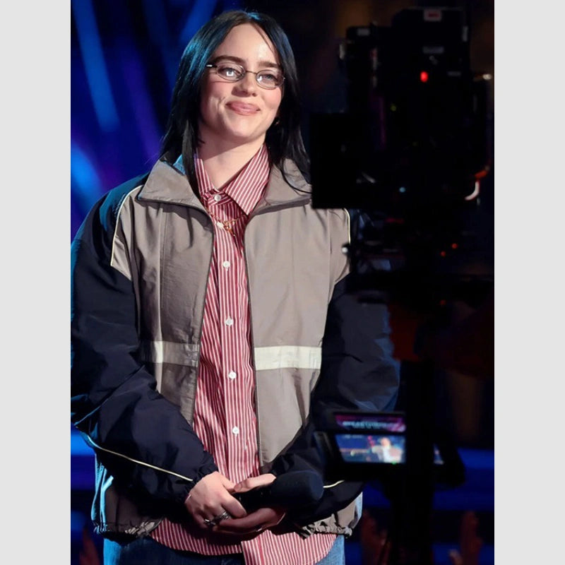 Billie Eilish iHeartRadio Music Awards 2025 Jacket Jacket unisex front product view | Dash Racegear — iHeartRadio 2025 Billie Eilish Jacket – Bold & Trendy Look