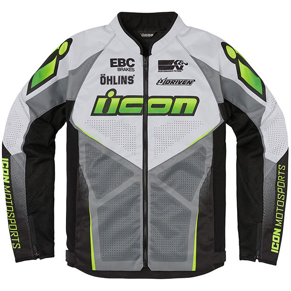 Icon 1000 Hooligan Ultrabolt Textile Jacket - Hi Vis by Icon - clearance motorcycle jacket