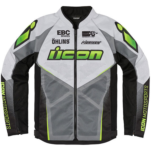 Icon 1000 Hooligan Ultrabolt Textile Jacket - Hi Vis by Icon - clearance motorcycle jacket