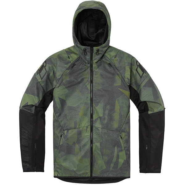 Icon Airform Battlescar Textile Jacket - Green by Icon - clearance motorcycle jacket