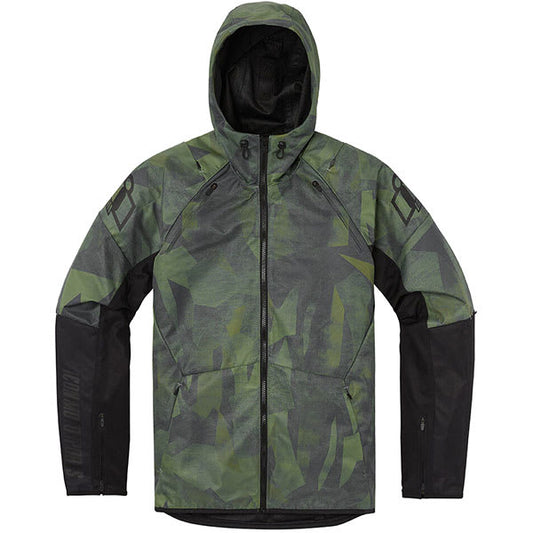 Icon Airform Battlescar Textile Jacket - Green by Icon - clearance motorcycle jacket